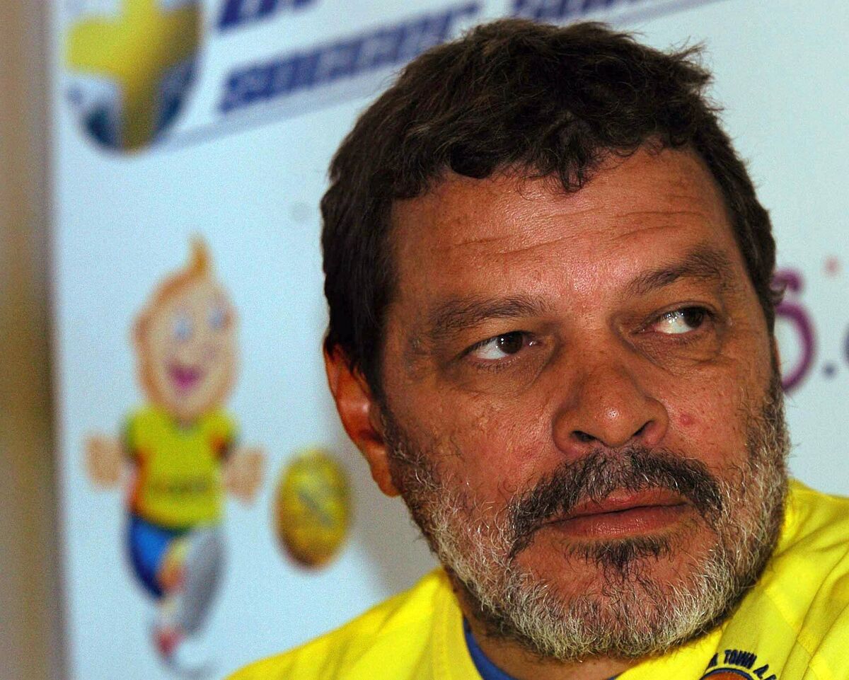 Former Brazilian soccer player Socrates, who captained Brazil at the 1982 World Cup. Picture: AP Photo/Paul Ellis