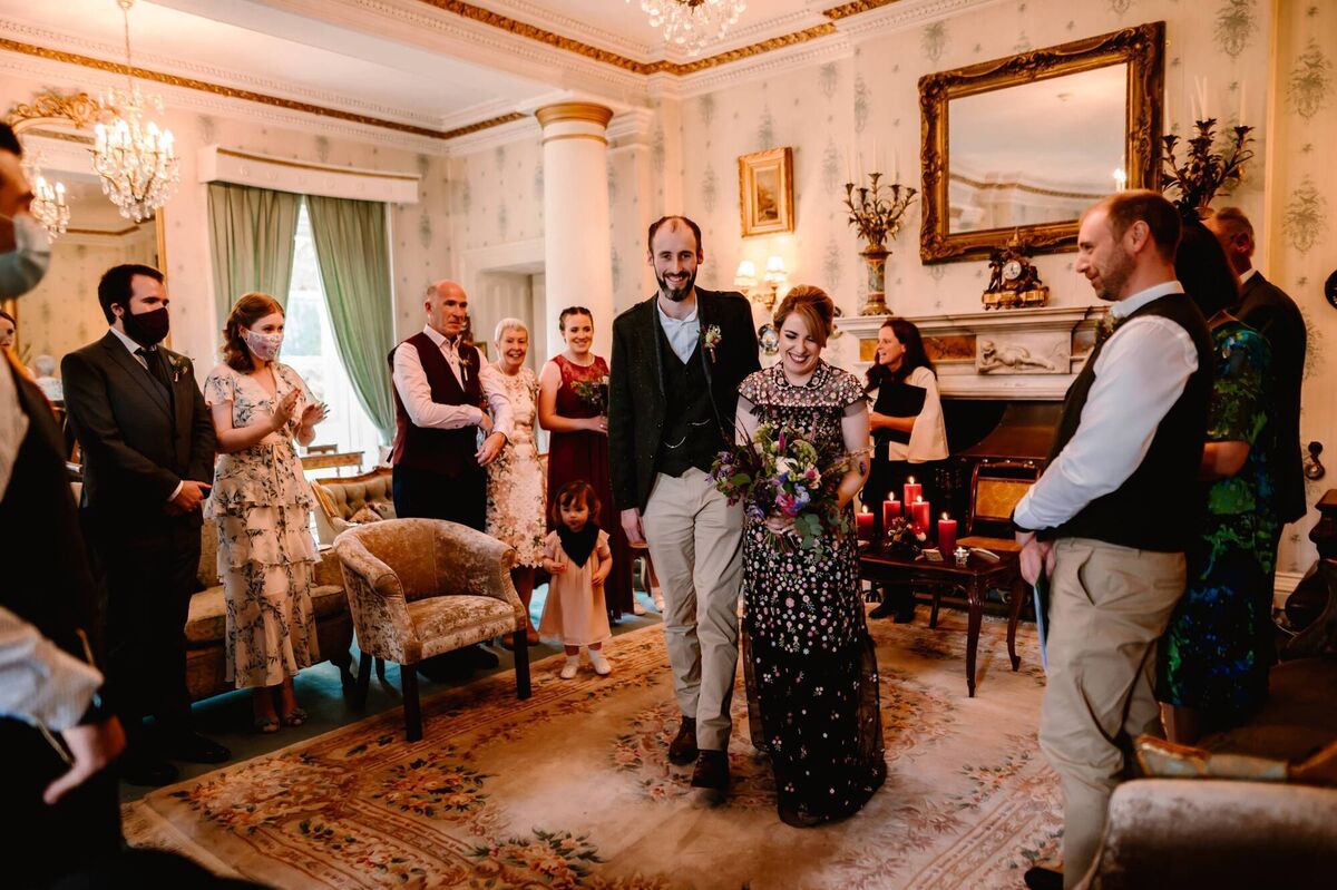 Aisling O’Neill and Phil Ryan with guests at Ballyseede Castle, Tralee, Co Kerry