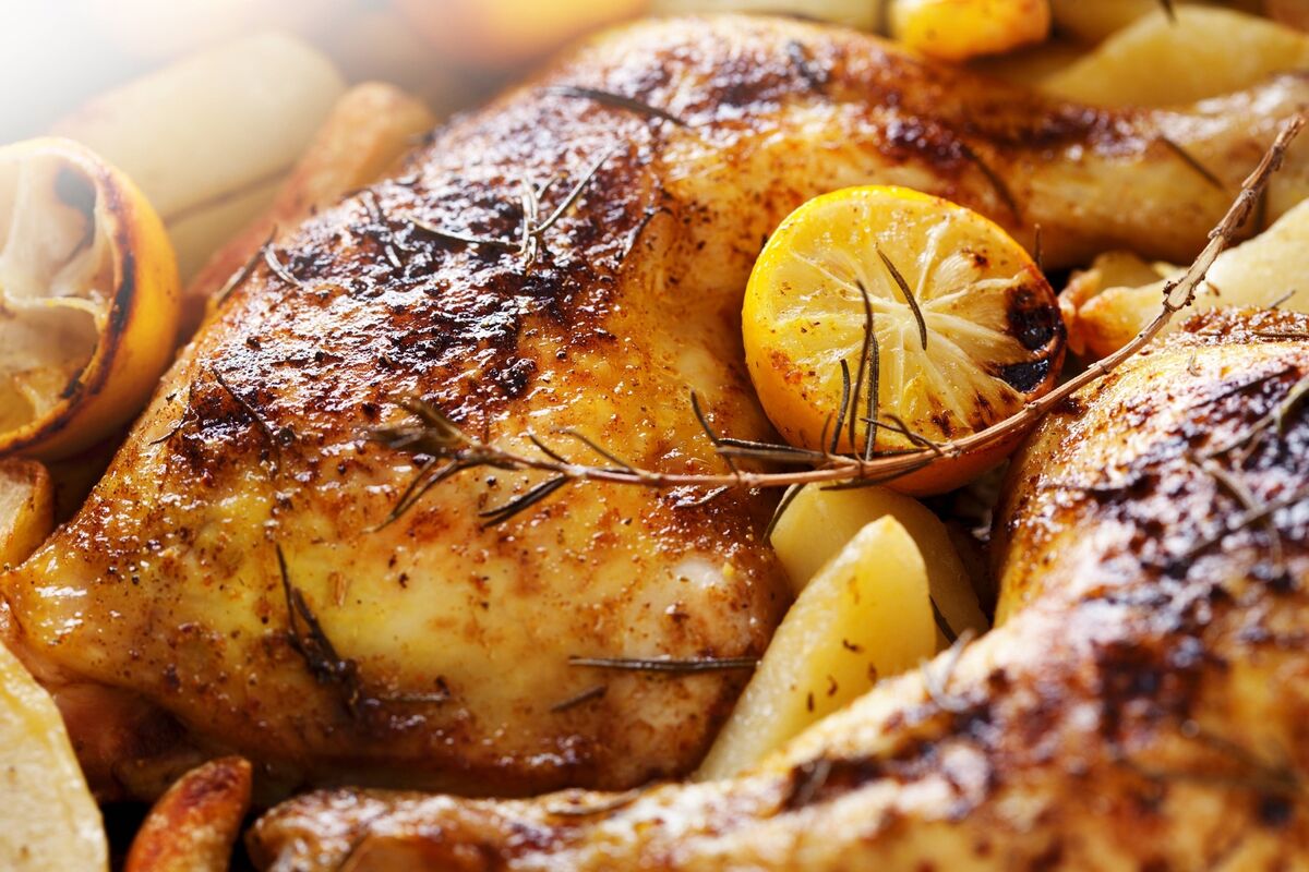 Darina Allen's stuffed roast chicken