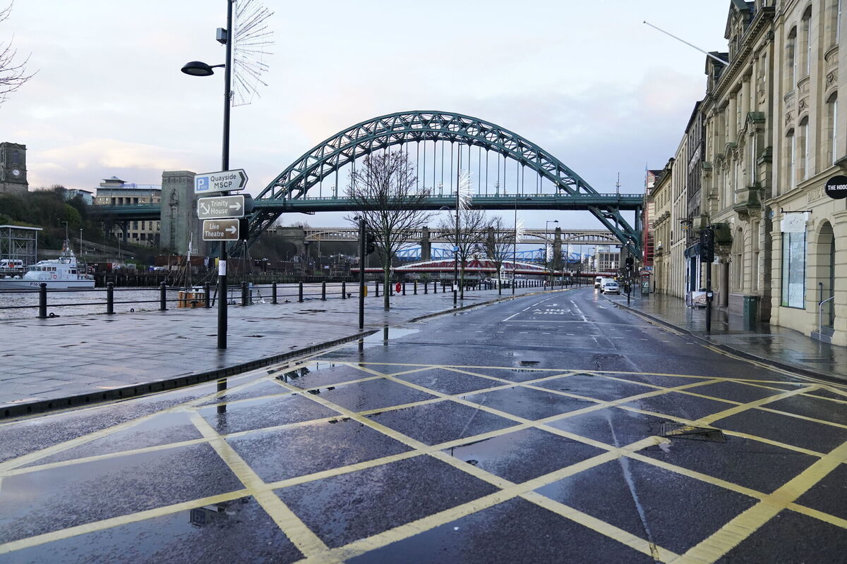 Empty streets and pavements on the Quayside in Newcastle upon Tyne the morning after Prime Minister Boris Johnson set out further measures as part of a lockdown in England in a bid to halt the spread of coronavirus. Picture: Owen Humphreys/PA Wire