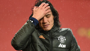 <p>Manchester United striker Edinson Cavani was punished with a three-match ban and a £100,000 fine for his social media post. Picture:Oli Scarff/PA</p>