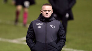 <p>Wayne Rooney and his Derby first-team squad will miss Saturday’s FA Cup tie. Picture: Richard Sellers/PA</p>