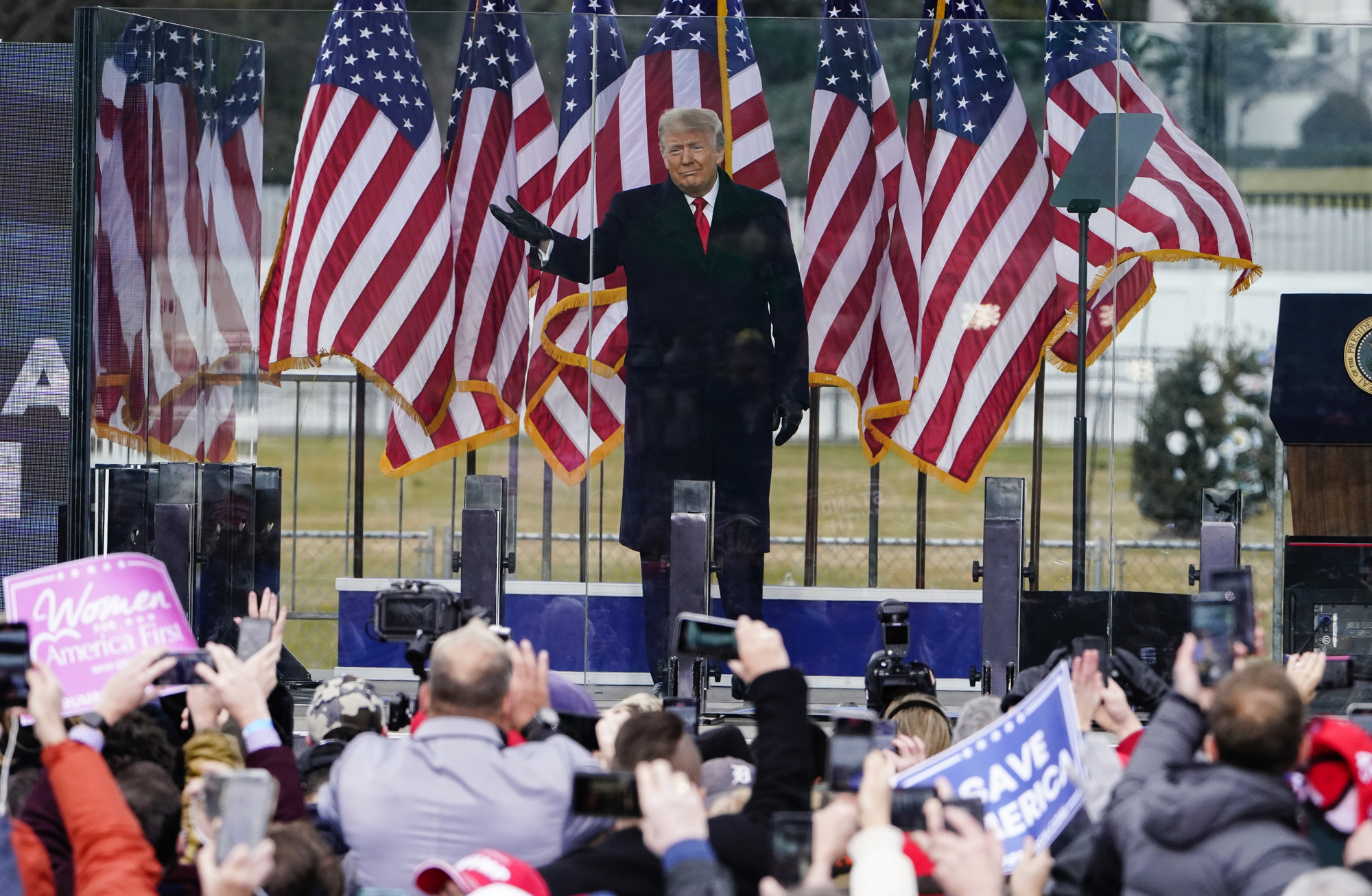 Trump vows ‘we will never concede’ at Washington rally
