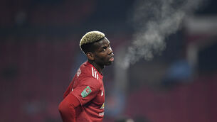 Paul Pogba was frustrated by Manchester United’s Carabao Cup loss (Peter Powell/PA)