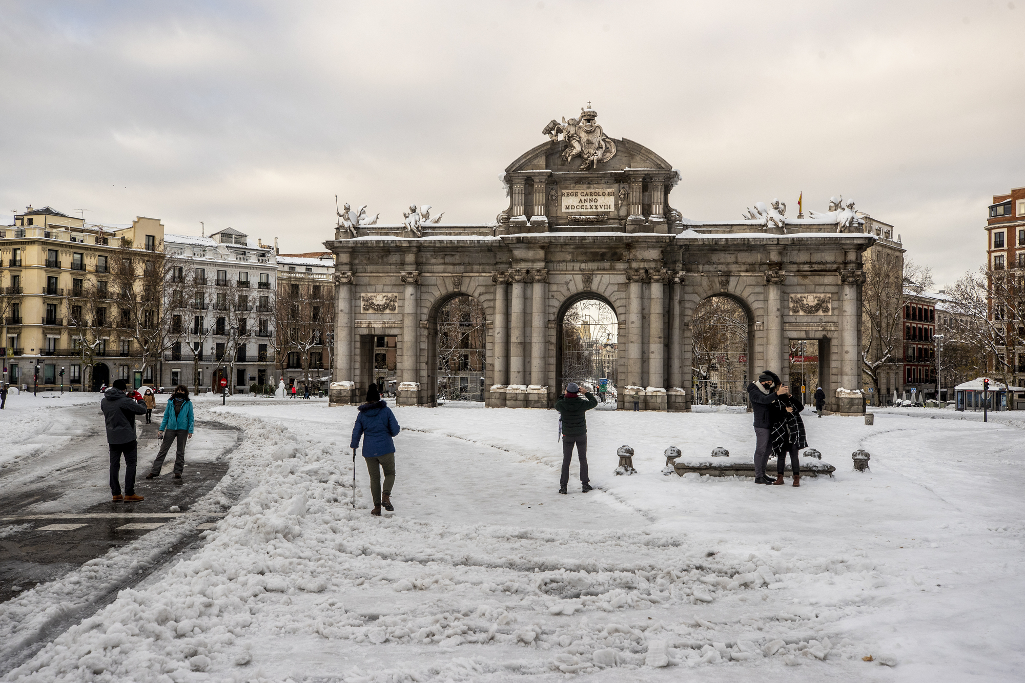 Spain shovels its way out of heavy snow dumped by Storm Filomena