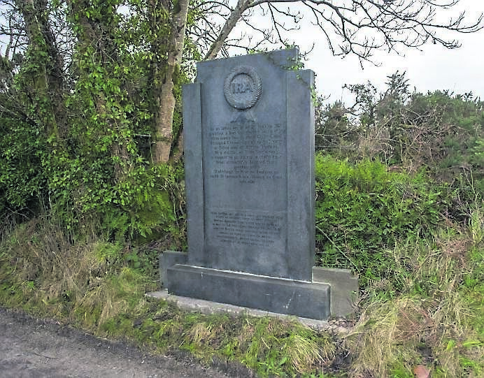 The Republican memorial about 2km from Ballyvourney, Co Cork. A plaque at the site puts British casualties at 28. The IRA volunteers, under Seán O’Hegarty, reported no casualties. Picture Dan Linehan The Republican memorial about 2km from Ballyvourney, Co Cork. A plaque at the site puts British casualties at 28. The IRA volunteers, under Seán O’Hegarty, reported no casualties. Picture Dan Linehan