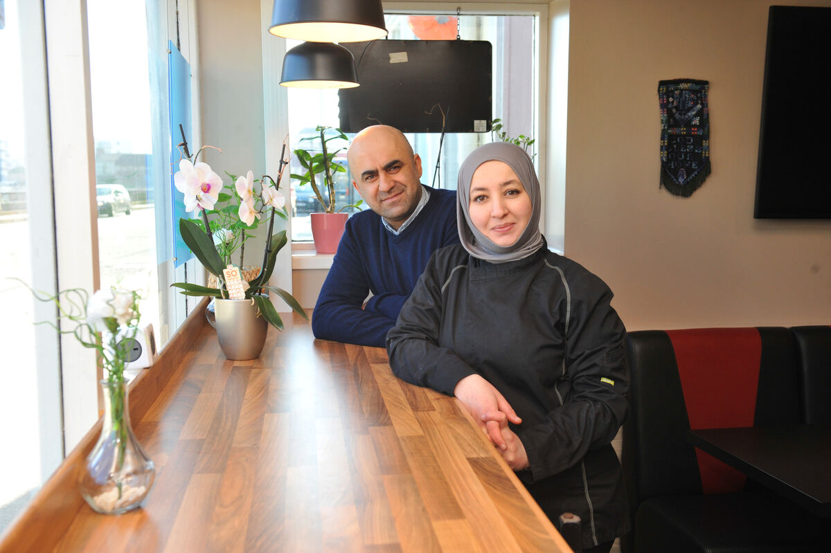 Izzeddeen 'Izz' Alkarajeh and his wife, Eman, have been praised by top food critics for their Izz Cafe at George's Quay. Photo: Larry Cummins Izzeddeen 'Izz' Alkarajeh and his wife, Eman, have been praised by top food critics for their Izz Cafe at George's Quay. Photo: Larry Cummins