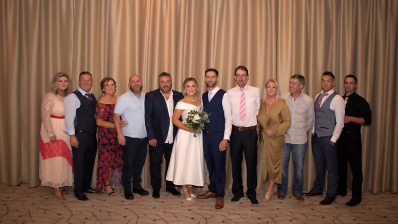 Frances O'Leary and Tom O’Halloran with family members on their big day. Pictures: Colm Doyle
