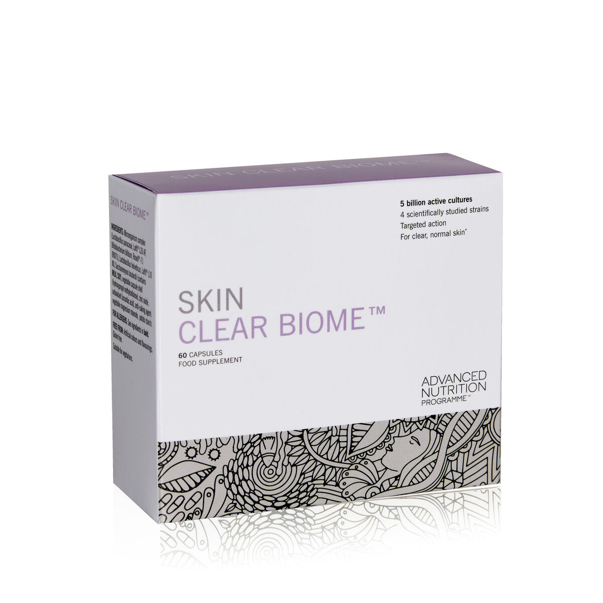 Advanced Nutrition Programme Skin Clear Biome (€68.00, 60 capsules, theskinnerd.com)