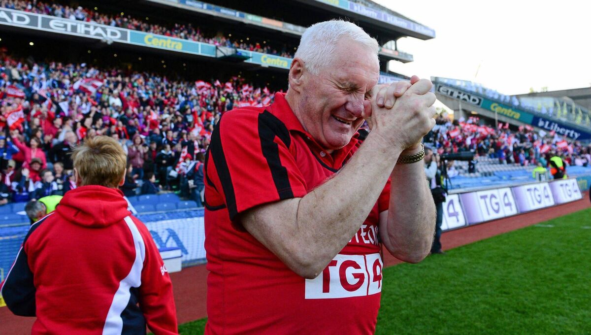Thank goodness: Eamonn Ryan shows his relief after the 2013 All-Ireland final win over Monaghan at Croke Park. 