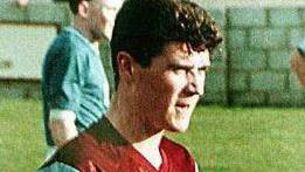 <p>Roy Keane pictured in his Cobh Ramblers days.</p>