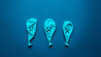 Stock photo of a blue monday balloons on a blue background