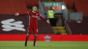 <p>Liverpool midfielder Thiago Alcantara admits missing chances is affecting confidence (Phil Noble/PA)</p>