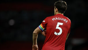 <p>Manchester United captain Harry Maguire believes there is plenty of improvement to come from the Premier League leaders (Phil Noble/PA)</p>