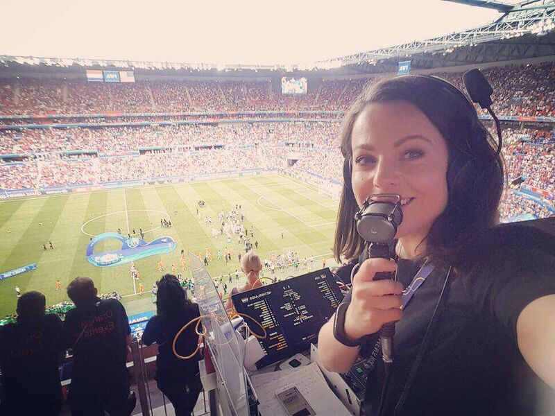 Sarah Mulkerrins at the Women's World Cup final in 2015. 