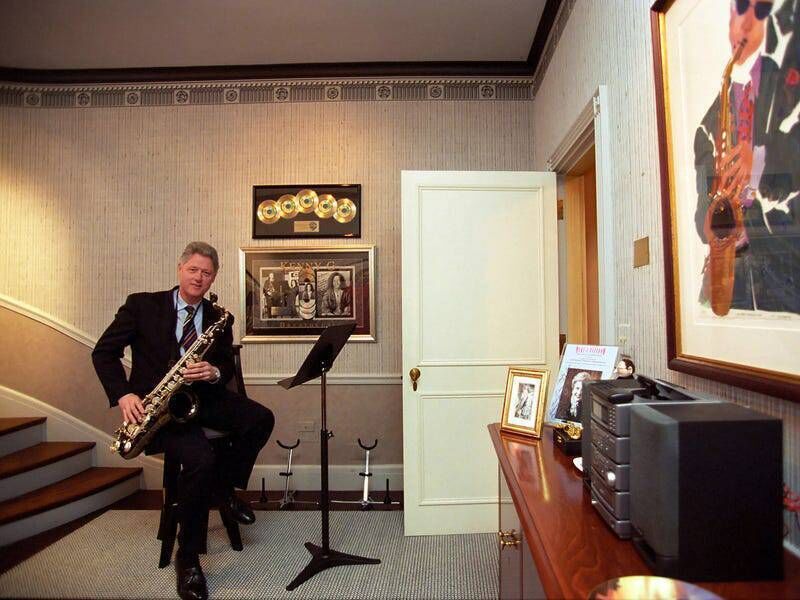 President Bill Clinton in the White House's Music Room. Picture: Clinton Presidential Library