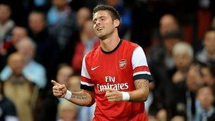 No Giroud again for Gunners