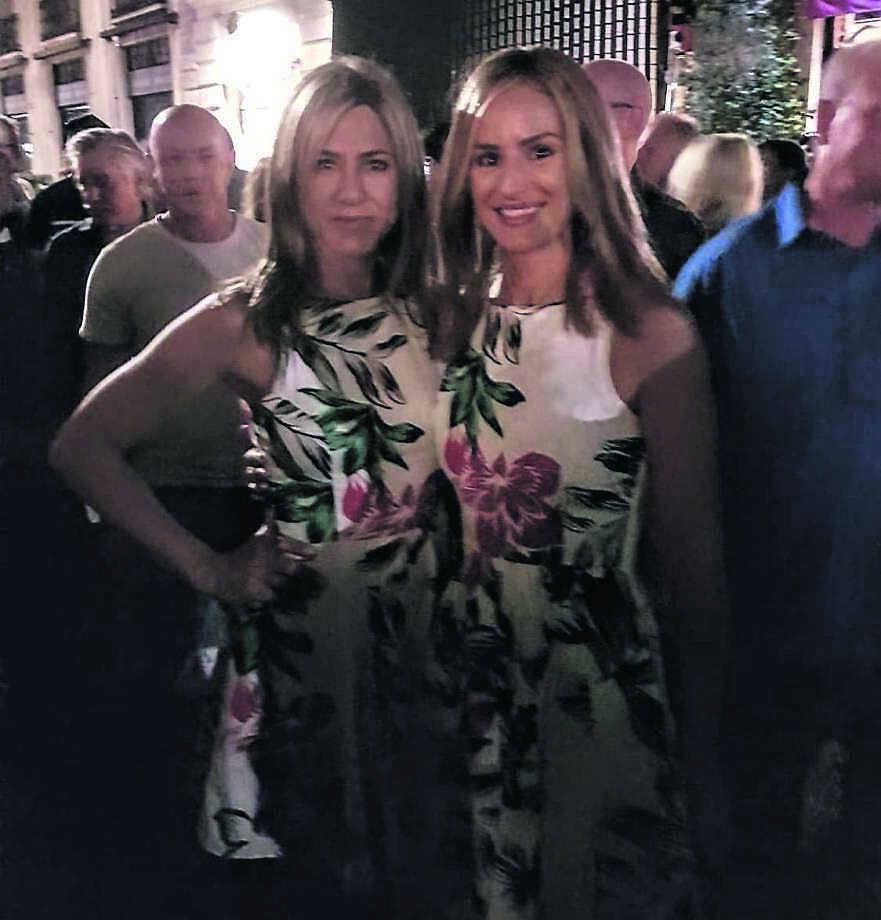 Orlaith Doherty with Jennifer Aniston