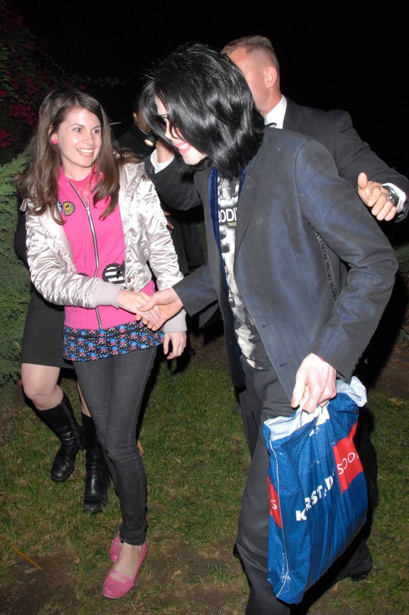 Talitha Linehan and Michael Jackson in 2008.