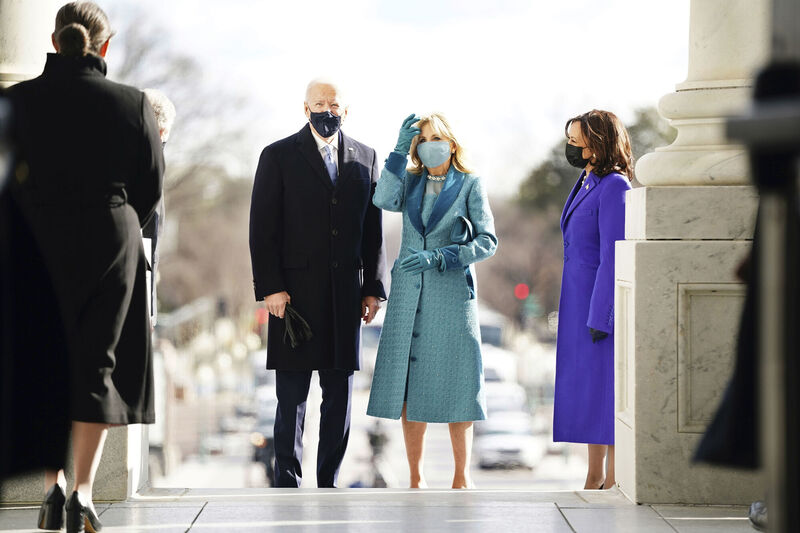 Joe Biden and his wife Jill Biden at the US. Capitol yesterday. Picture: Jim Lo Scalzo/Pool Photo via AP Joe Biden and his wife Jill Biden at the US. Capitol yesterday. Picture: Jim Lo Scalzo/Pool Photo via AP