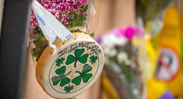 A bodhran placed near the scene of Martin Kivlehan's murder. A bodhran placed near the scene of Martin Kivlehan's murder.