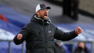 <p>Jurgen Klopp said his Liverpool side were ‘on fire’ with their desire to fix a poor run of form (Clive Rose/PA)</p>