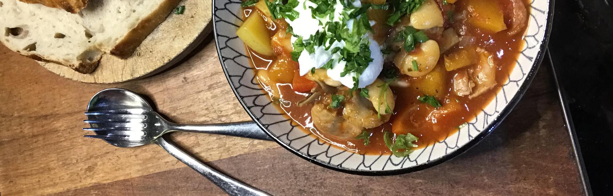 Cooking with Colm O'Gorman: Basque Chicken, Chorizo and Butterbean Casserole