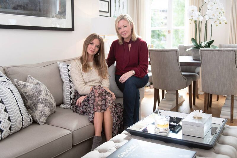 Arlene McIntyre, right, with Millie Mackintosh, of Made in Chelsea, whose London home interior Arlene transformed.