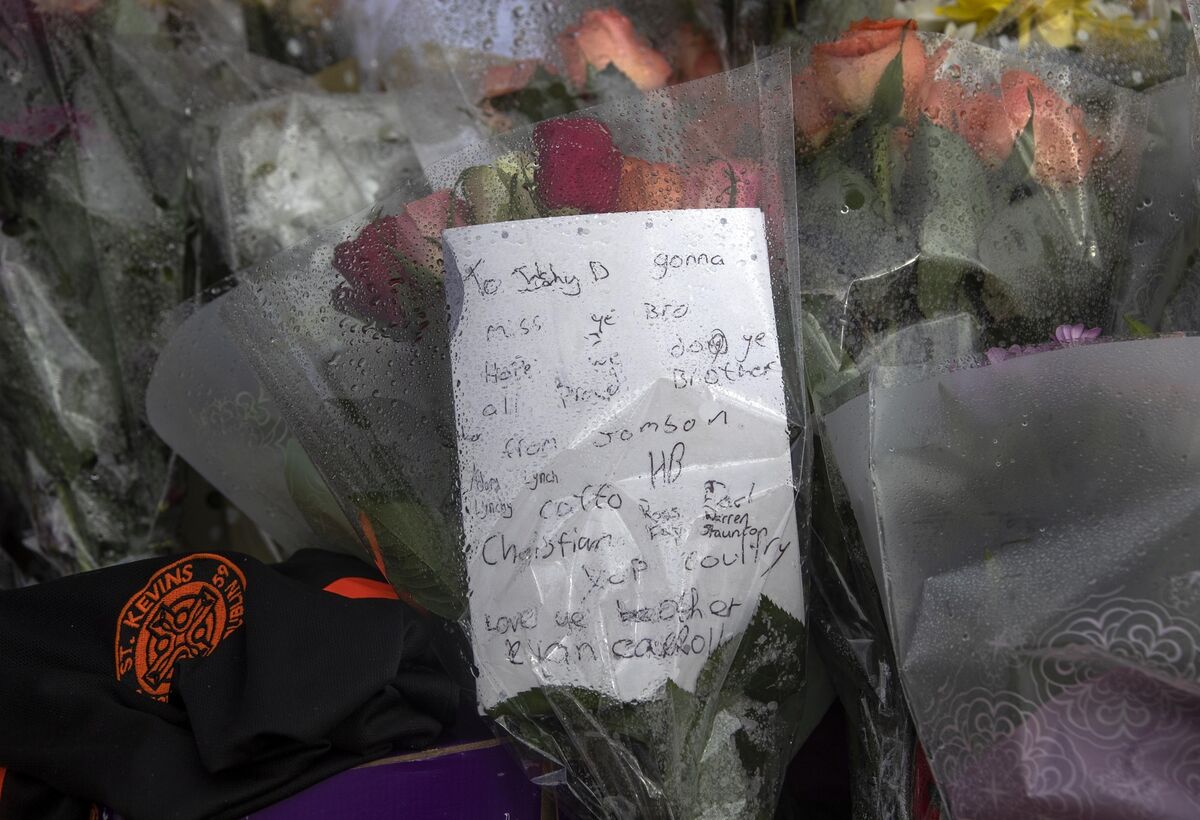 Flowers and messages at the scene of the death of Josh Dunne, who was fatally stabbed on Tuesday night. Picture: Colin Keegan, Collins Dublin Flowers and messages at the scene of the death of Josh Dunne, who was fatally stabbed on Tuesday night. Picture: Colin Keegan, Collins Dublin
