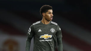 Marcus Rashford was subjected to online abuse following Manchester United’s draw at Arsenal (Alastair Grant/PA)