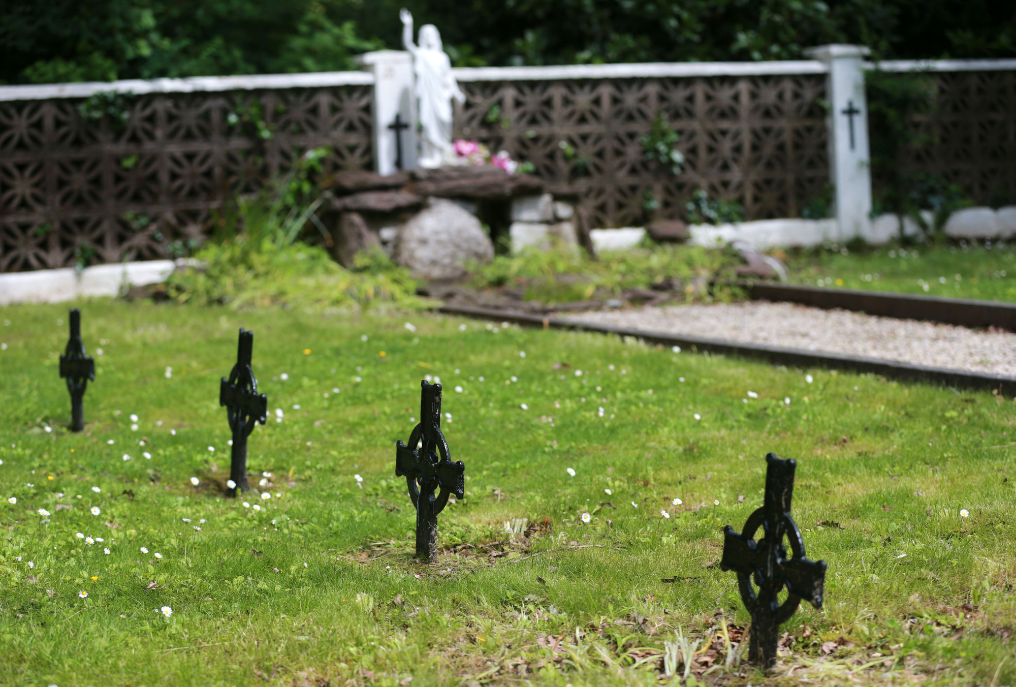 The graveyard at the former mother and baby home, Bessborough, in Blackrock, Cork. Stenographers were not present at the confidential committee hearings which heard from 550 people. Picture: Laura Hutton