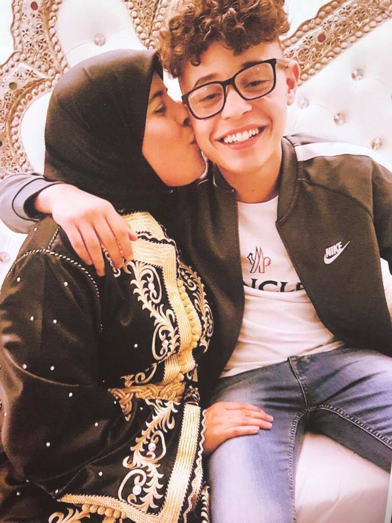 Azzam Raguragui with his mother Hajiba. Azzam was stabbed to death in May 2019, after an argument over a stolen bicycle. His killer was sentenced last November. 
