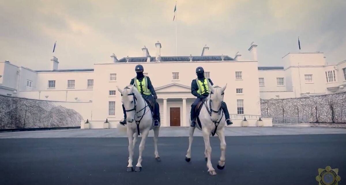 Even the Garda Mounted Unit took part in the challenge. Picture: Garda Info on Twitter Even the Garda Mounted Unit took part in the challenge. Picture: Garda Info on Twitter