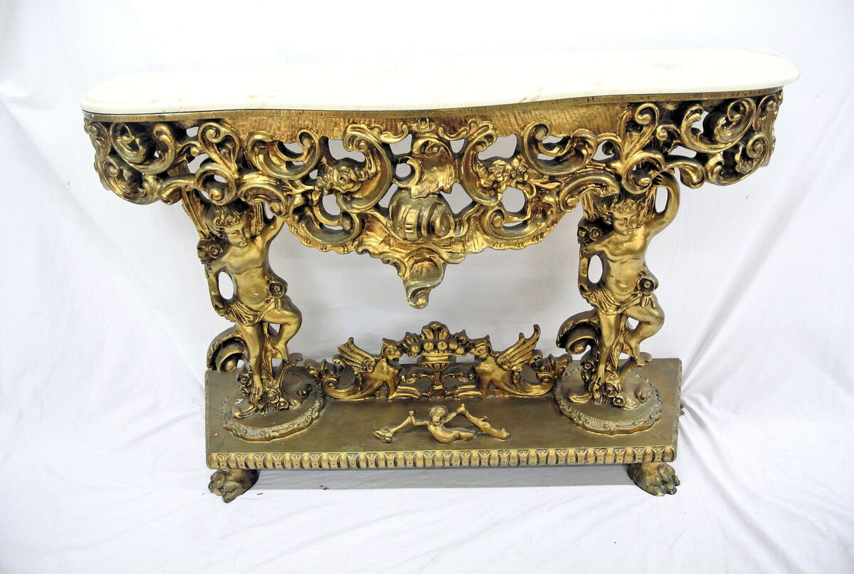 Louis XV-style console table at Woodward's.