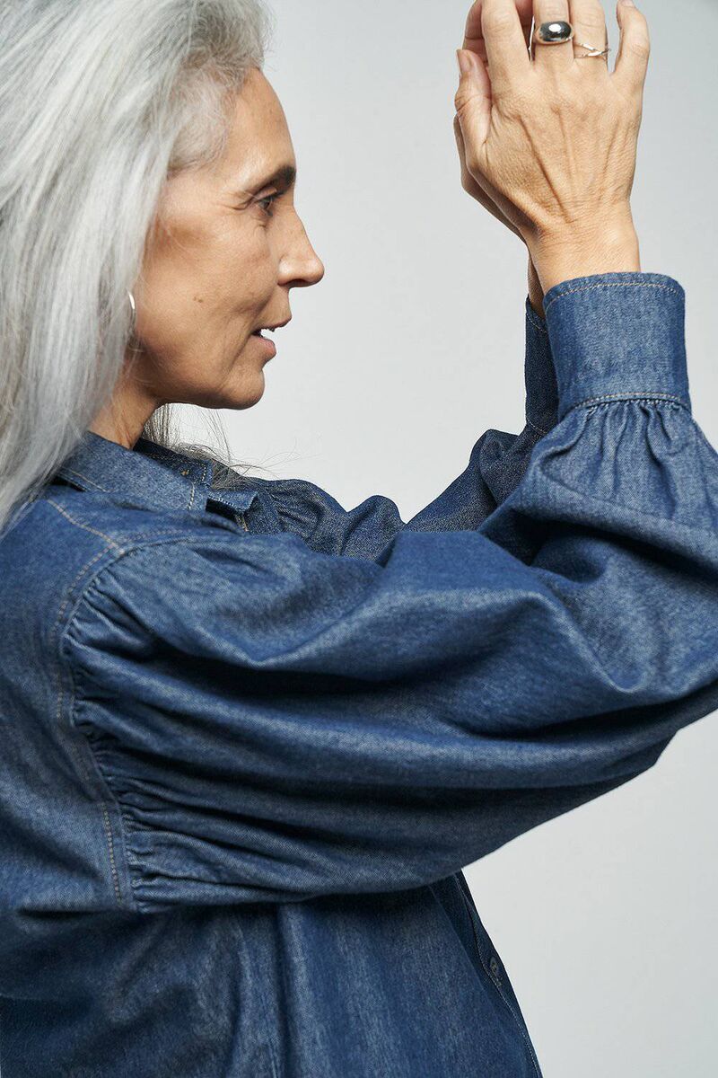 Puff sleeve denim shirt, nu-in, €49.99
