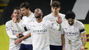 <p>Manchester City made it 13 straight wins in all competitions with victory at Burnley. Picture: Martin Rickett/PA</p>