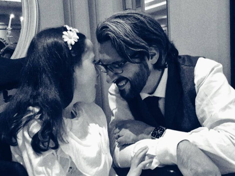 Ava Finnegan, 10, with her father David. 'This horrible virus has been in our lives for over a year, yet, there still hasn’t been any provision for the most vulnerable children.'