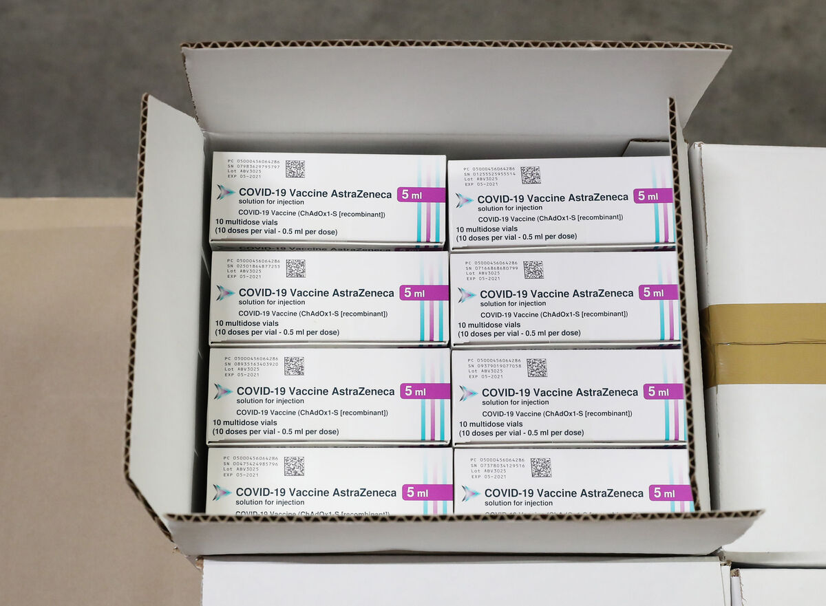 The first batch of Oxford/AstraZeneca vaccines to have arrived in Ireland. Picture: Marc O'Sullivan/PA Wire The first batch of Oxford/AstraZeneca vaccines to have arrived in Ireland. Picture: Marc O'Sullivan/PA Wire