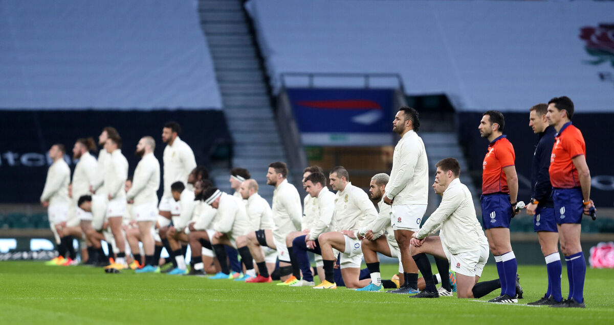 Six England players did not take a knee prior to the clash with Scotland. Picture: David Davies