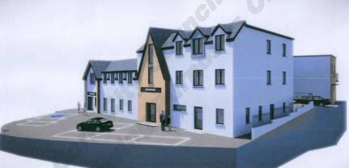 A computer-generated image of the proposed development on the site of the Rochestown Inn in Cork.
