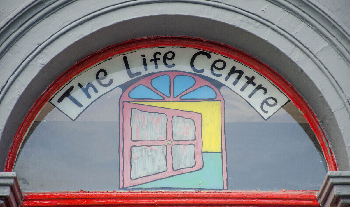 The sign over the main door at the entrance to the Cork Life Centre on Winters Hill, Cork. Picture: Howard Crowdy