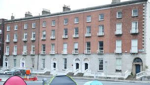 <p>Tents pitched on the Grand Canal South County Dublin. Picture: Stephen Collins/Collins Photos</p>