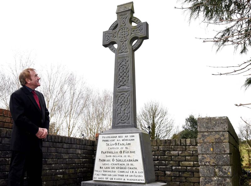 John Desmond, a member of the Kilmichael/Crossbarry Commemoration committee, at the memorial to volunteers who died in the Upton Railway Ambush in 1921 in Co. Cork. Picture: Denis Minihane. John Desmond, a member of the Kilmichael/Crossbarry Commemoration committee, at the memorial to volunteers who died in the Upton Railway Ambush in 1921 in Co. Cork. Picture: Denis Minihane.