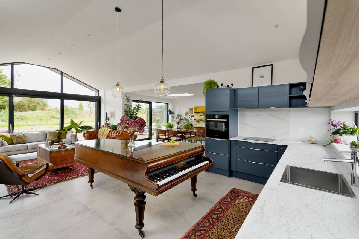 David bought his piano 10 years ago and aimed to use it as a kitchen island feature. David bought his piano 10 years ago and aimed to use it as a kitchen island feature.