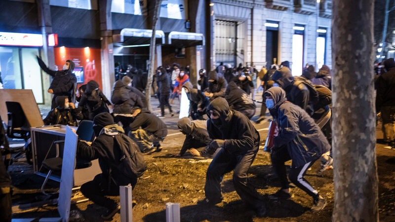 Fourteen people arrested in violent protests after Spanish rapper jailed Fourteen people arrested in violent protests after Spanish rapper jailed