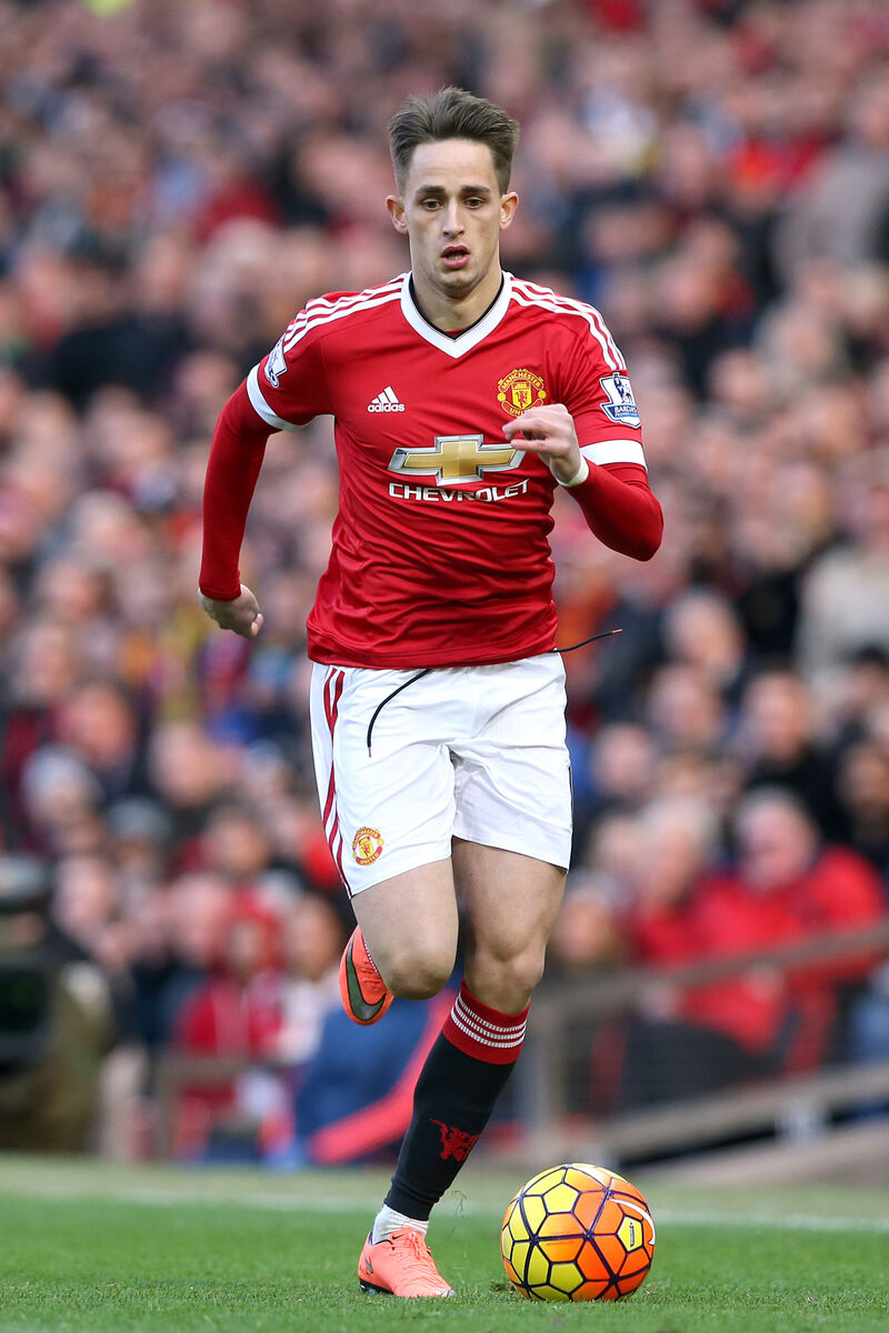 Manchester United's Adnan Januzaj during a 2016 Premier League match at Old Trafford.