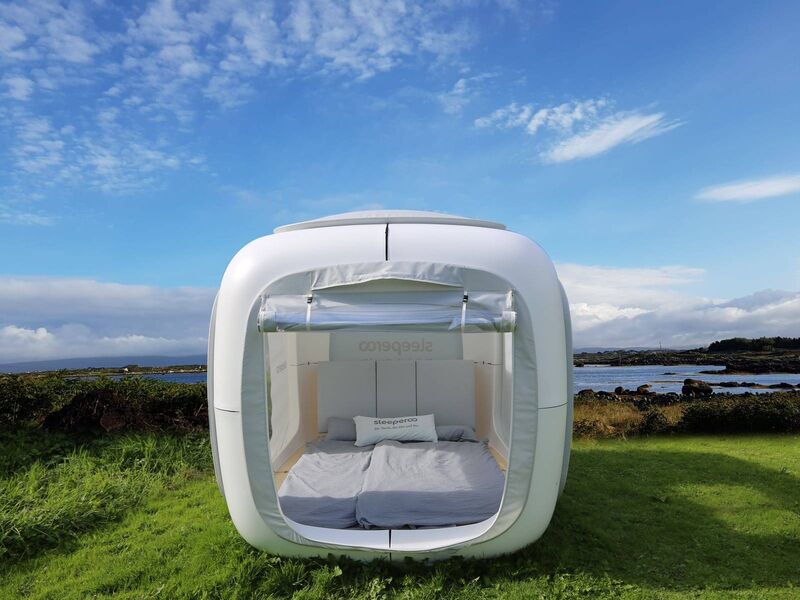 Sleep out under the stars in a Sleeperoo bosca, out in the Connemara Gaeltacht