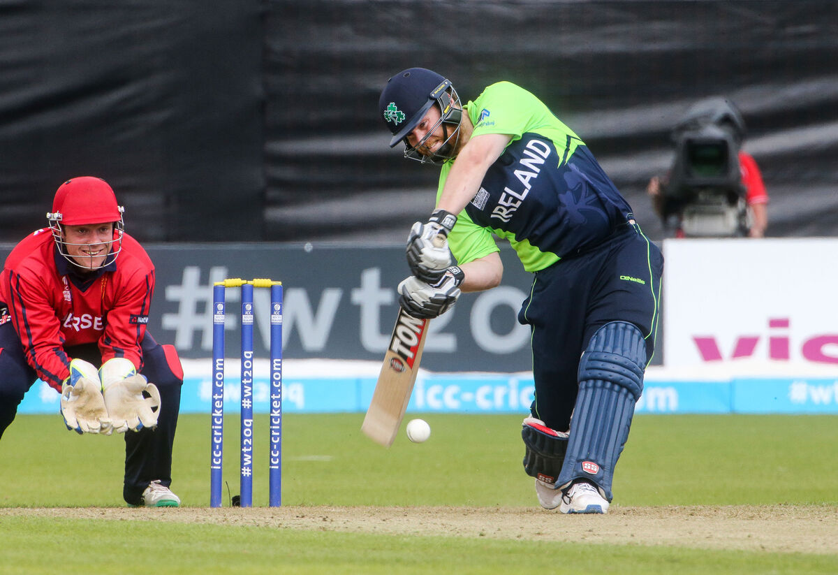 Paul Stirling in action in 2015 against Jersey in a World T20 qualifier in Dublin. Picture: INPHO/Gary Carr