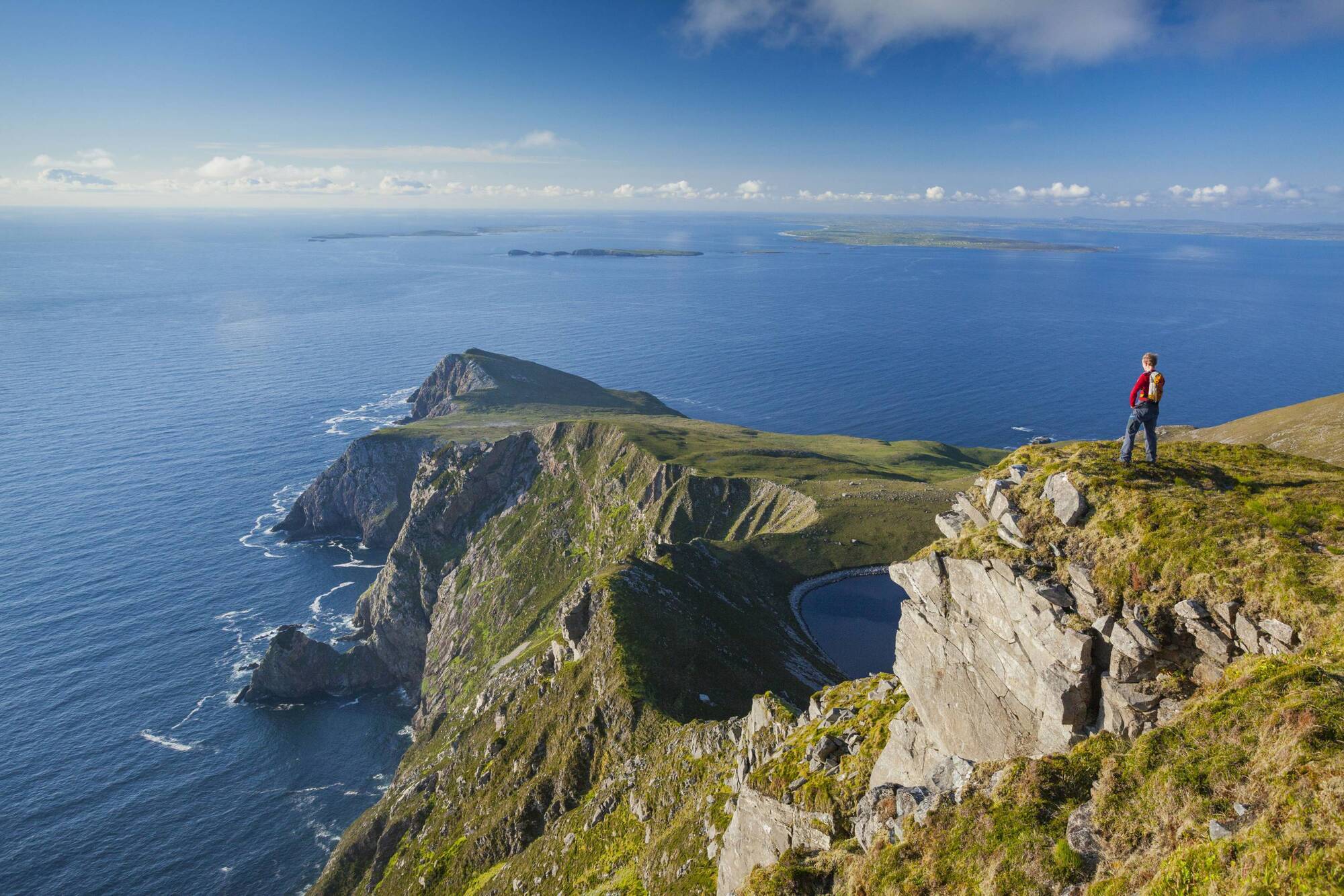 The view of Saddle Head from Croaghaun, Achill Island, Co Mayo, a surefire staycation winner