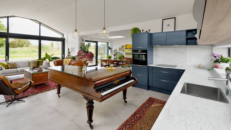 Piano kitchen island that had a nation singing different tunes